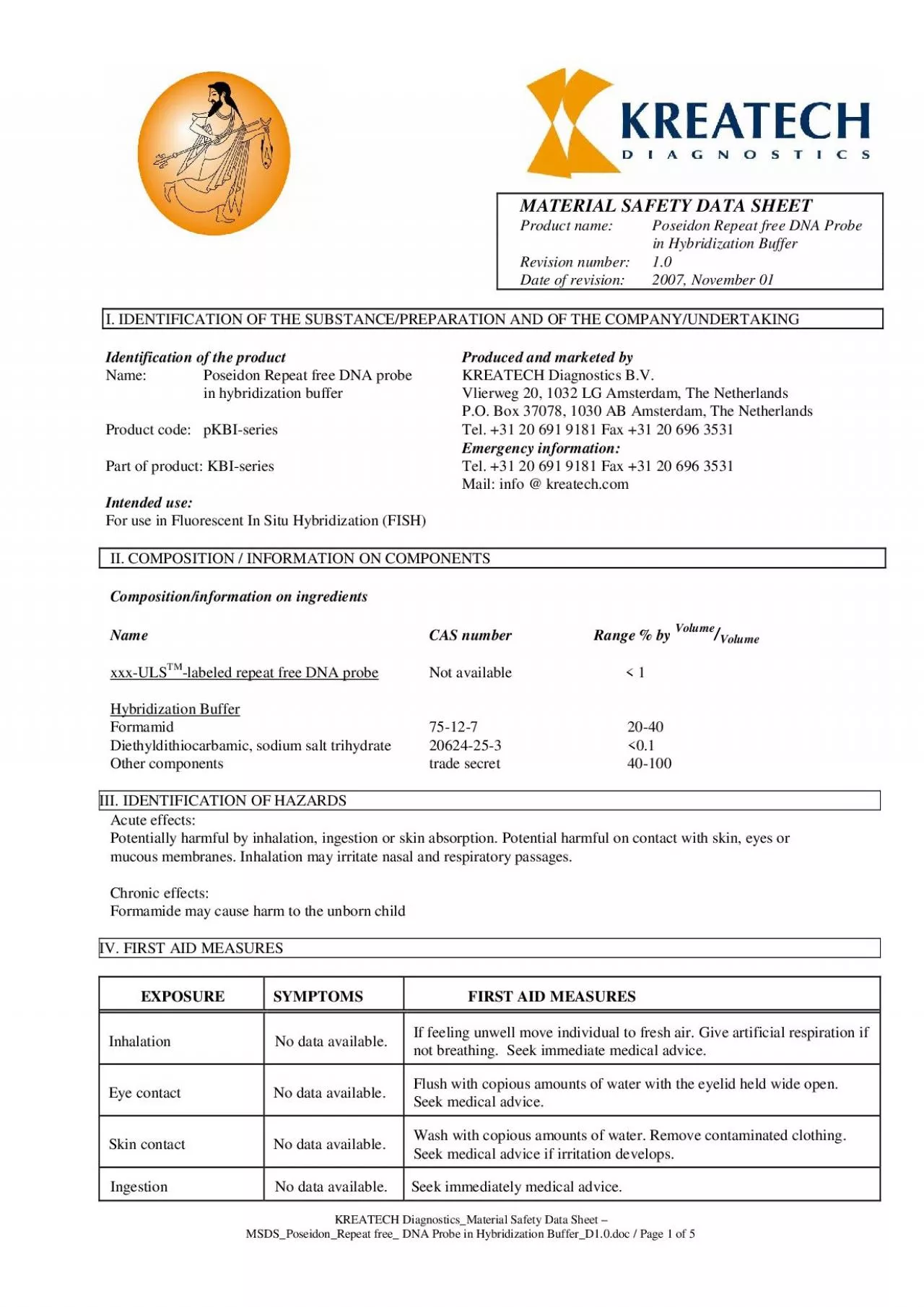 PDF-KREATECH DiagnosticsMaterial Safety Data Sheet MSDSPoseidonRepeat fr