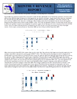 Revised General Revenue Collections for September2020Sales Tax Data Re