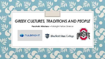 PDF-CULTURES TRADITIONS AND PEOPLEPaschalis Nikolaou Fulbright Fellow Gree