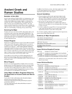 Ancient Greek and Roman Studies