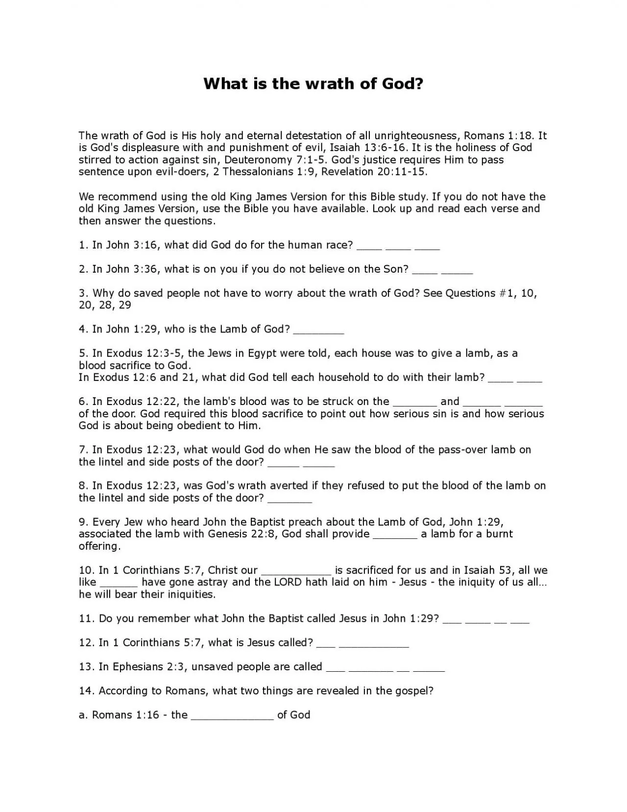 PDF-then answer the questions1 In John 316 what did God do for the human r