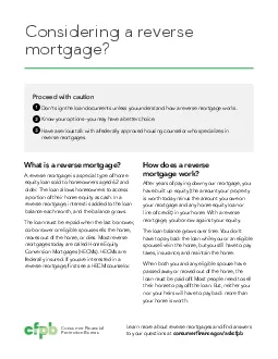 Learn more about reverse mortgages and x00660069nd answers