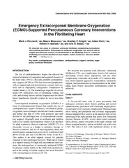 Emergency Extracorporeal Membrane Oxygenation ECMOSupp