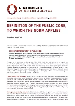 DEFINITION OF THE PUBLIC CORE