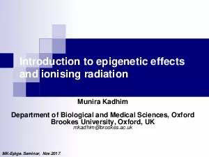 Introduction to epigenetic effects