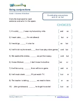 Using conjunctions