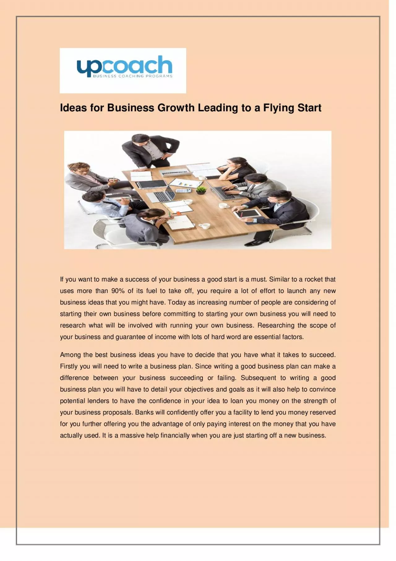 PDF-Ideas for Business Growth Leading to a Flying Start