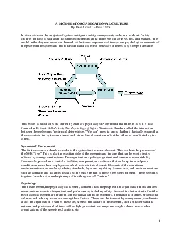 x0000x00001 xMCIxD 0 xMCIxD 0 A MODEL of ORGANIZATIONALCULTUREBy Don