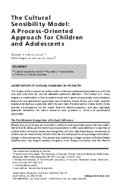 TheCulturalSensibilityModelAProcessOrientedApproachforChildrenandAdol