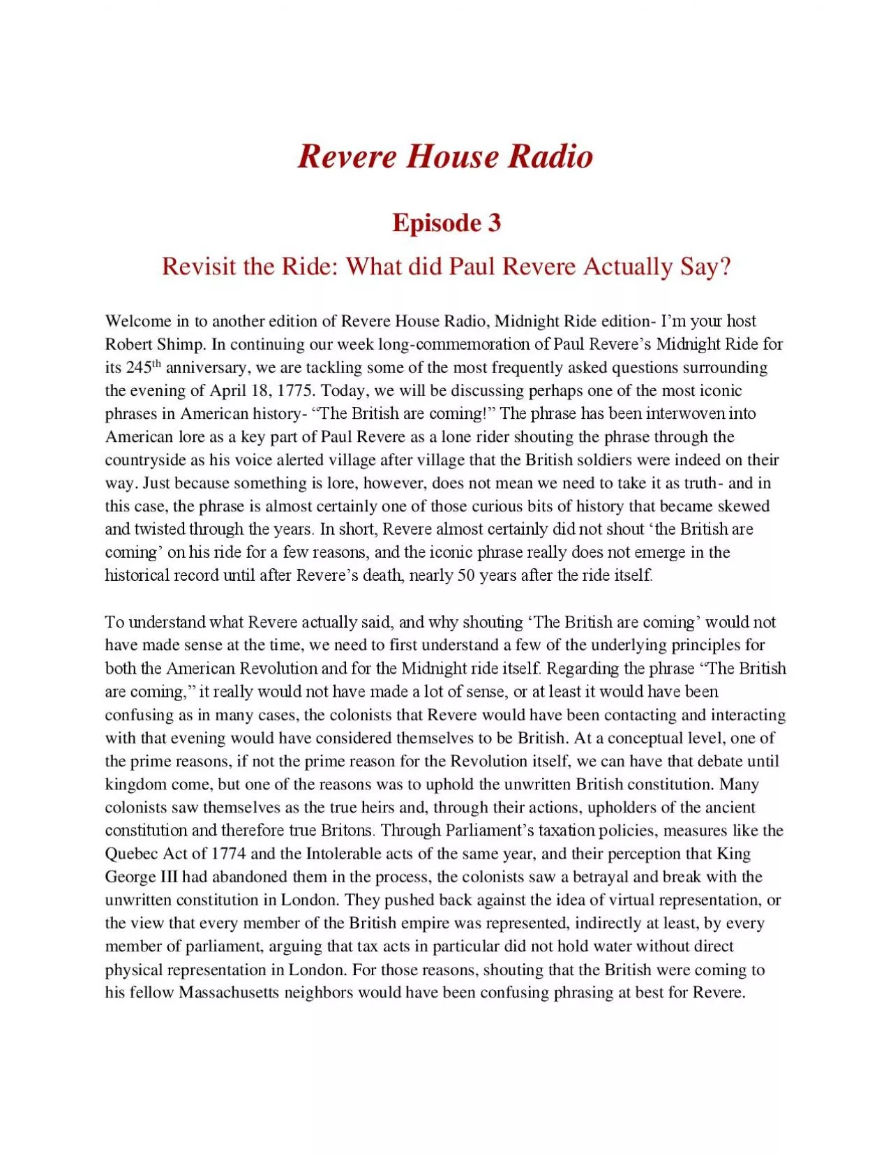 PDF-Revere House Radio