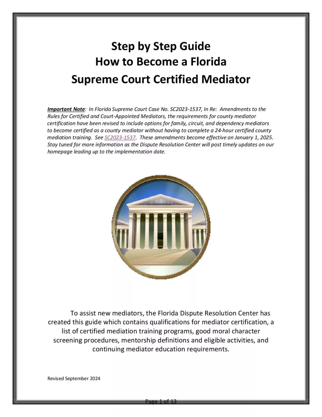 PDF-How to Become a Florida Supreme Court Certified Mediator