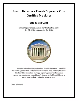 How to Become a Florida Supreme Court Certified Mediator