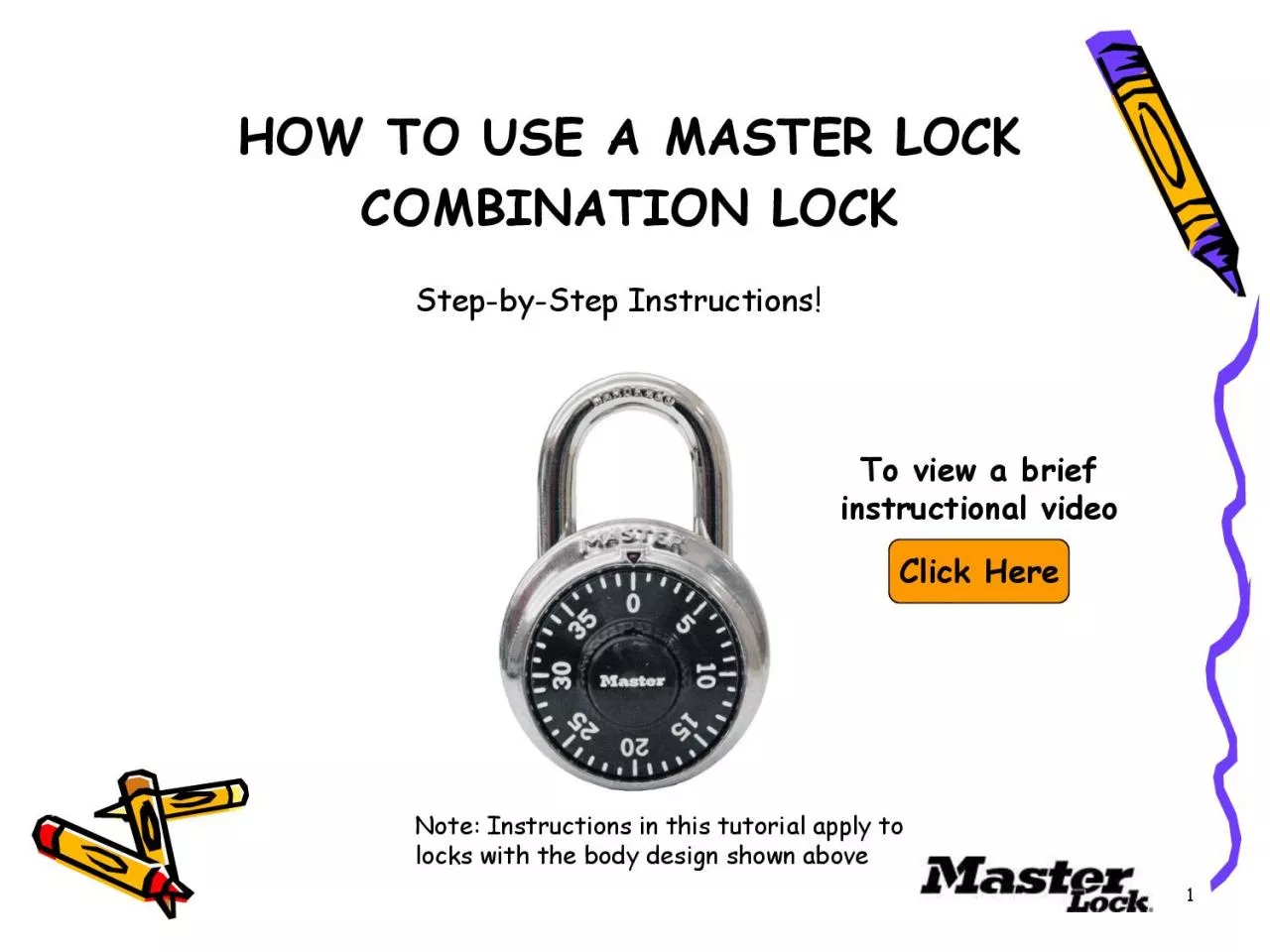 PDF-HOW TO USE A MASTER LOCK