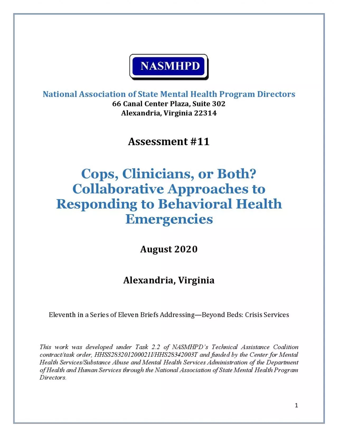 PDF-National Association of State Mental Health Program Directors 66 Canal