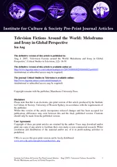 Institut e for Culture  Society Pre Print Journal Arti