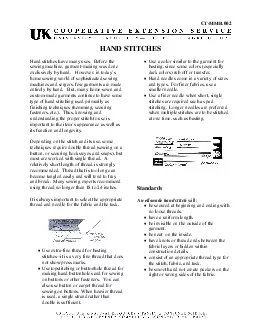 PDF-Hand stitches have many uses Before the sewing machine garmentmaking