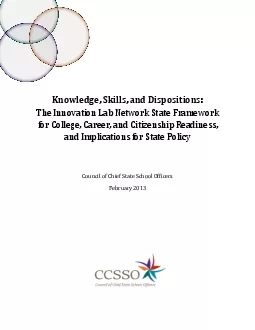 Knowledge Skills and Dispositions