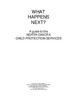 NORTH DAKOTA CHILD PROTECTION SERVICES CHILDREN AND FAMILY SERVICES No