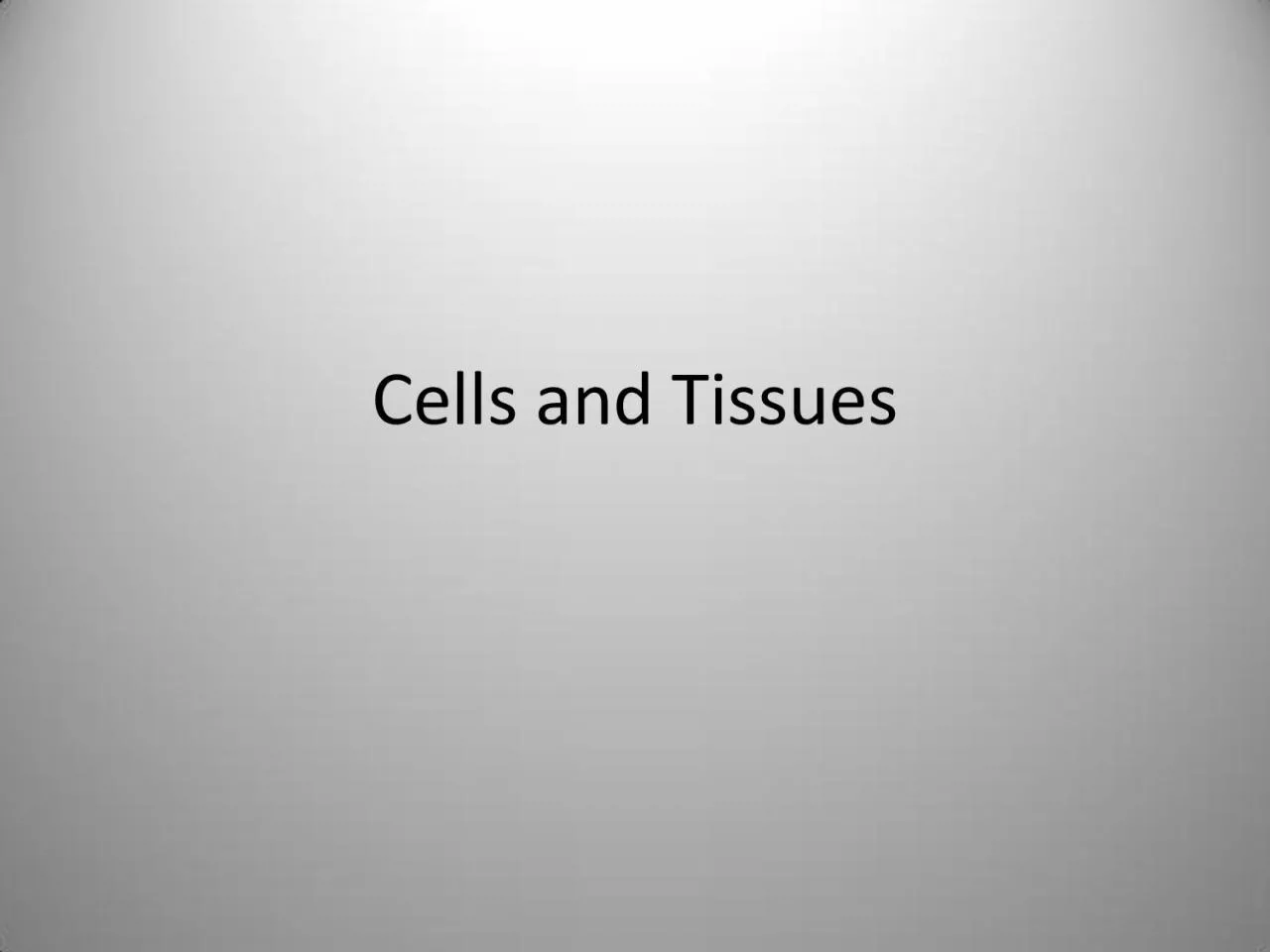 PDF-Cells and Tissues