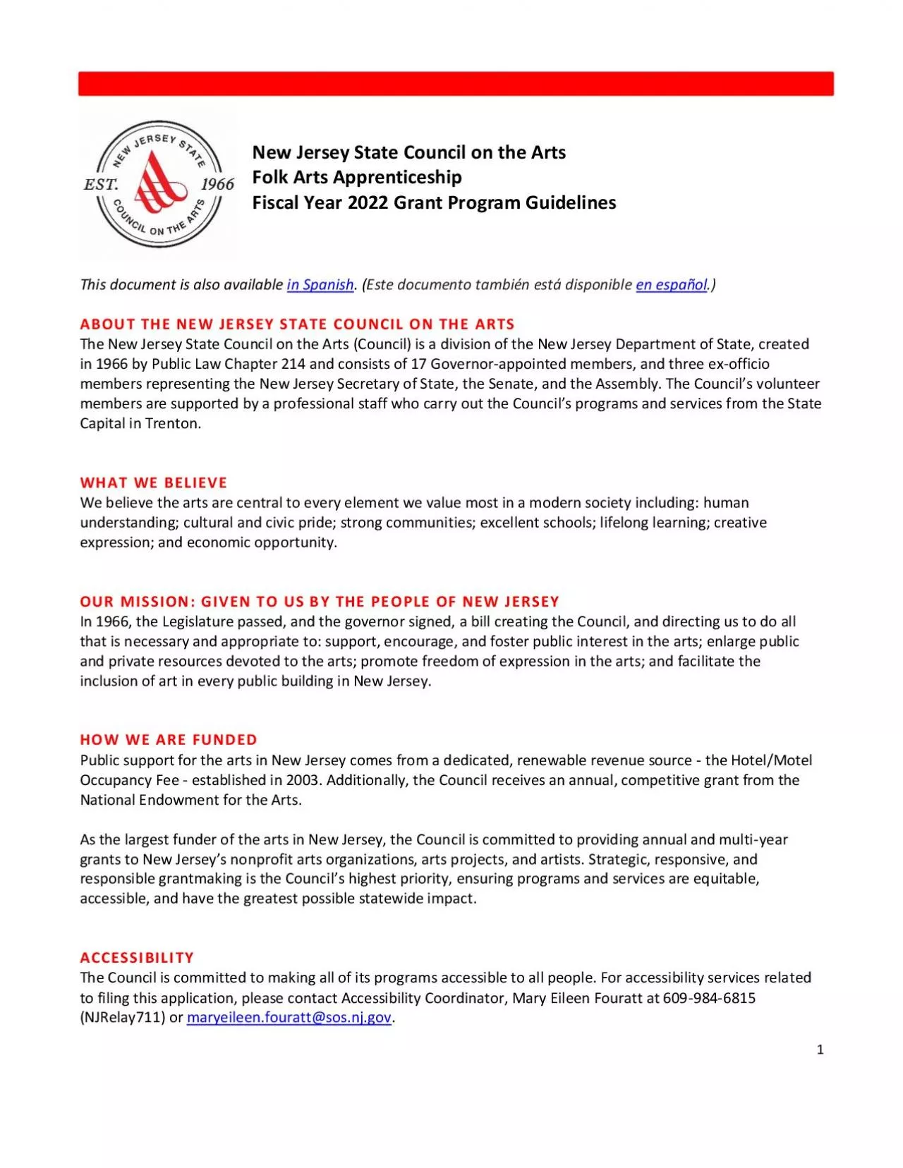 PDF-New Jersey State Council on the Arts