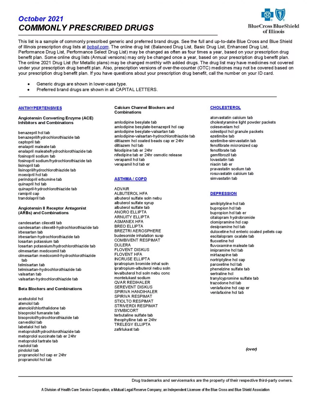 PDF-x0000x0000July COMMONLY PRESCRIBED DRUGSx0000x0000 Drug trademarks and