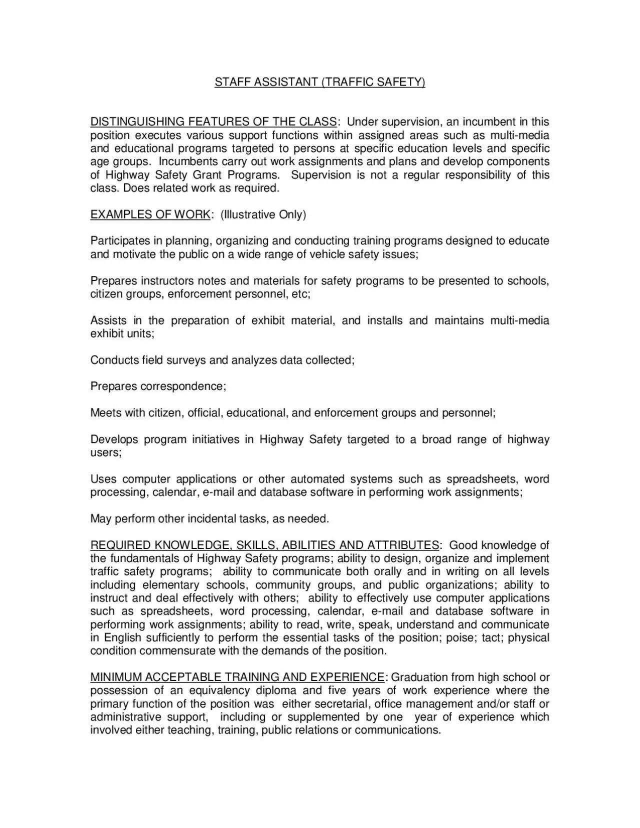 PDF-STAFF ASSISTANT TRAFFIC SAFETY