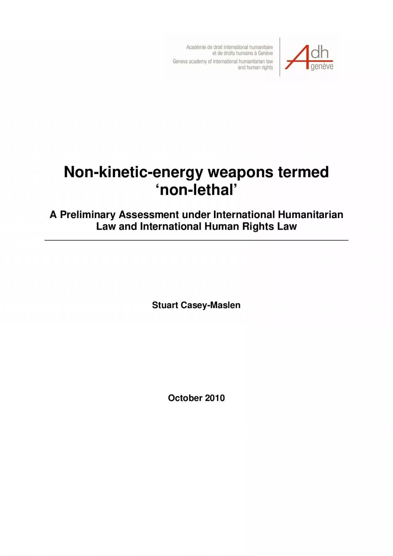 PDF-Nonkineticenergy weapons termed A Preliminary Assessment under Inter