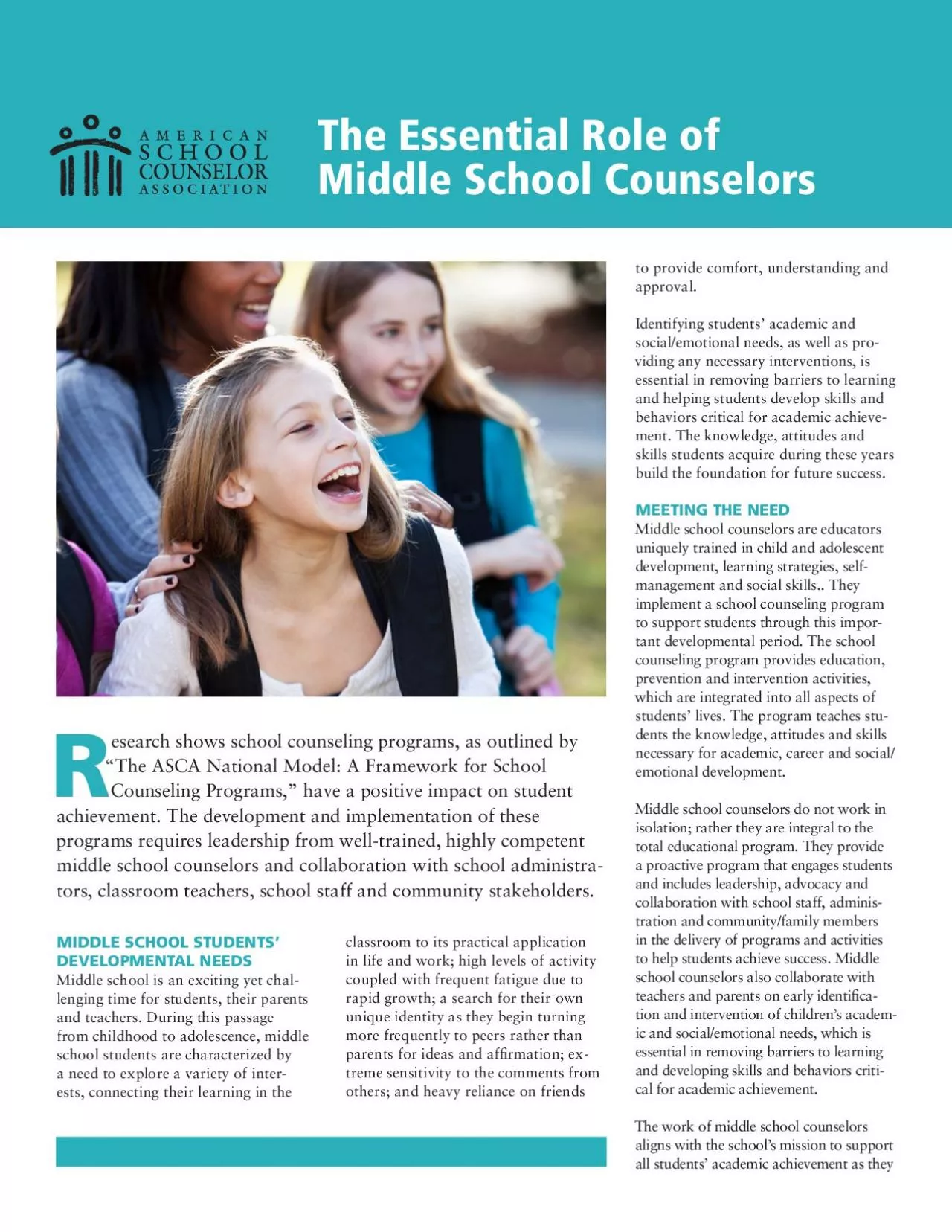 PDF-search shows school counseling programs as outlined by