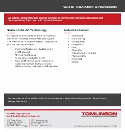 WASTE  TREATMENT  PROCESSINGnonhazardous liquid and solid industrial