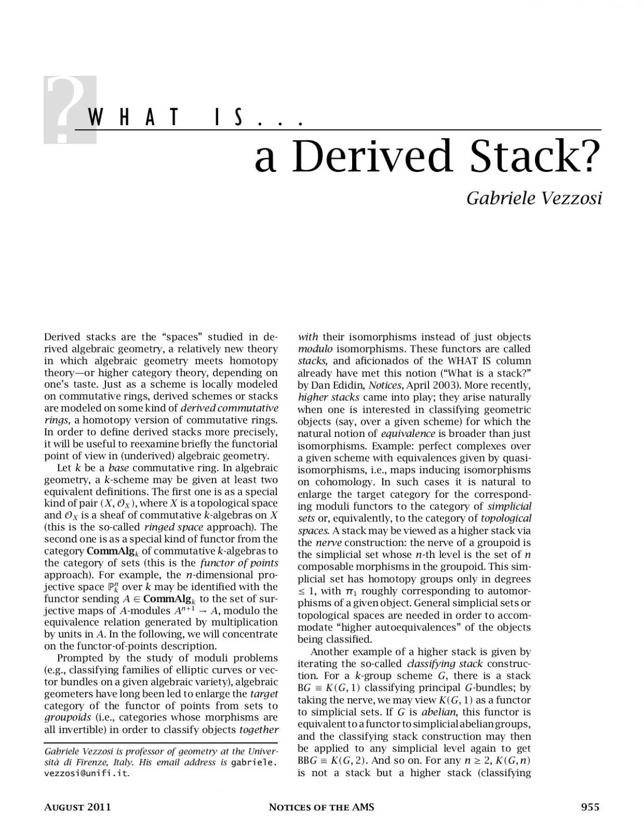 aDerivedStackGabrieleVezzosiDerivedstacksarethespacesstudiedinderived