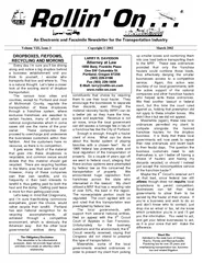 An Electronic and Facsimile Newsletter for the Transpo