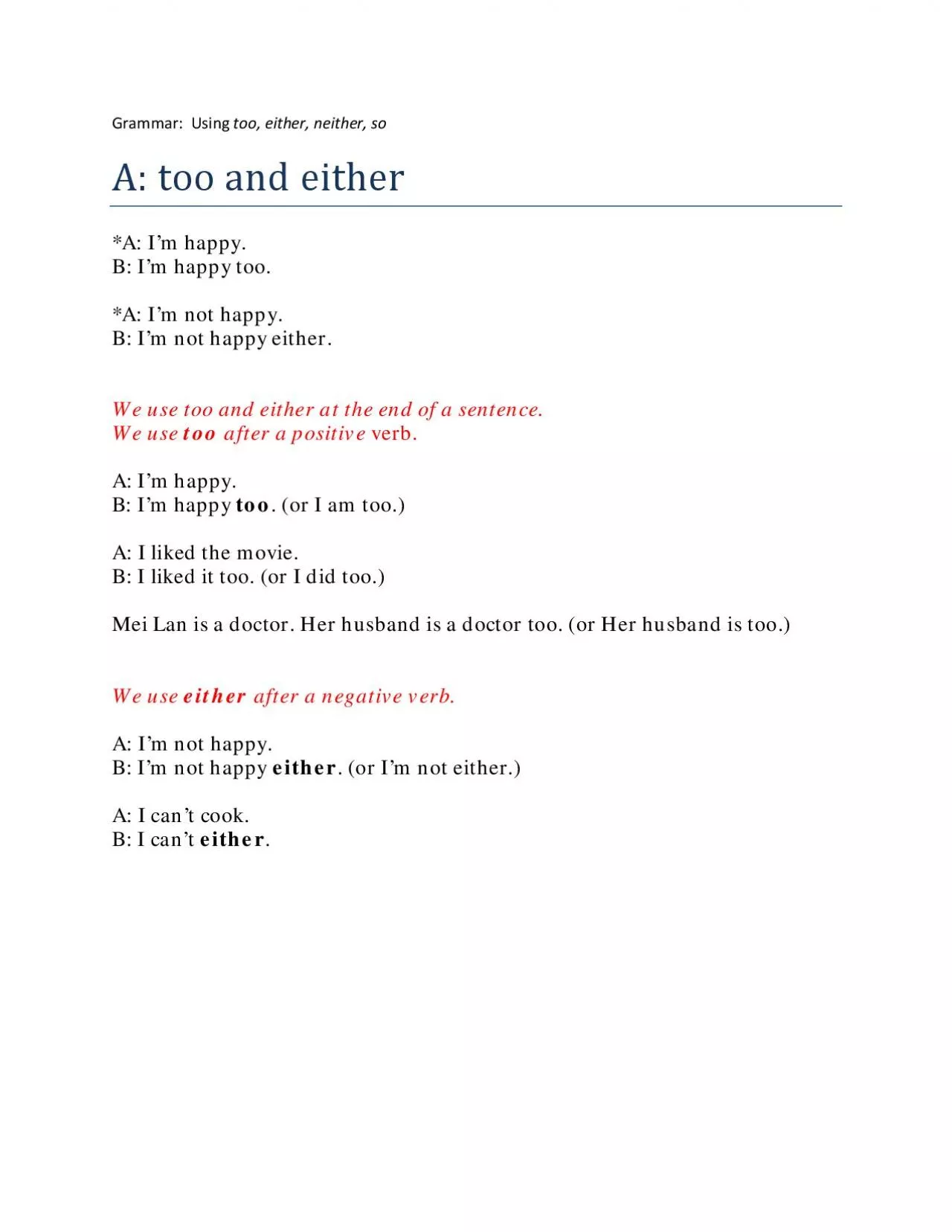 PDF-Grammar Using too either neither