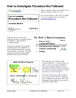 By Mark Galley Copyright 2015 ThinkReliability Page 1 of 4