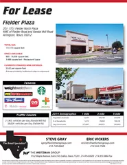 For Lease Fielder Plaza  Fielder North Plaza NWC of Fi