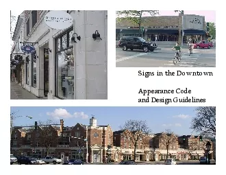 Signs in the DowntownAppearance Code