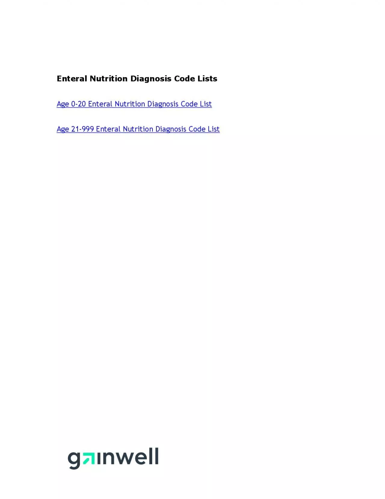 PDF-x0000x0000HUSKY Health ICD10 Diagnosis List For Enteral Nutrition