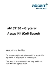 ab133130  Glycerol Assay Kit CellBased Instructions for Use For study