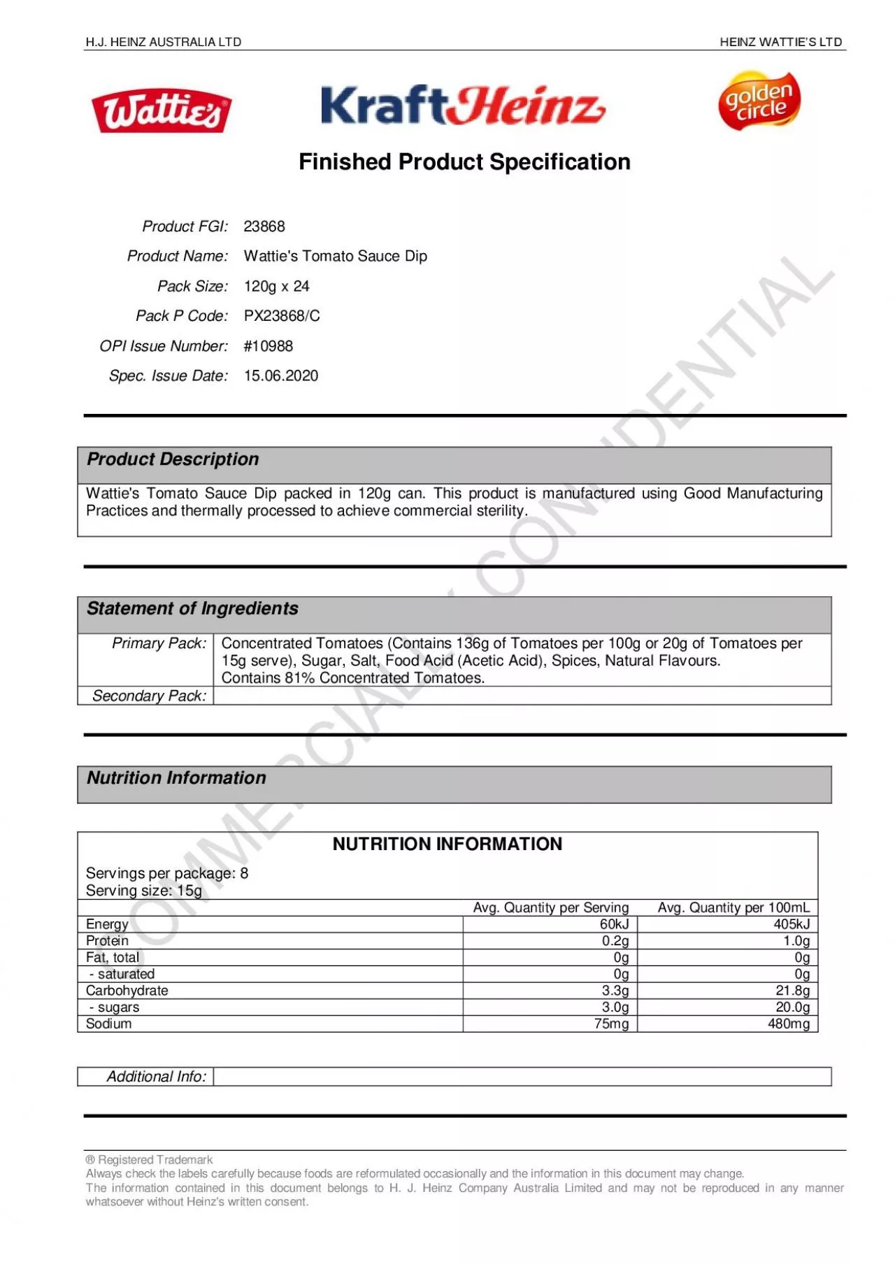 PDF-HJ HEINZ AUSTRALIA LTD