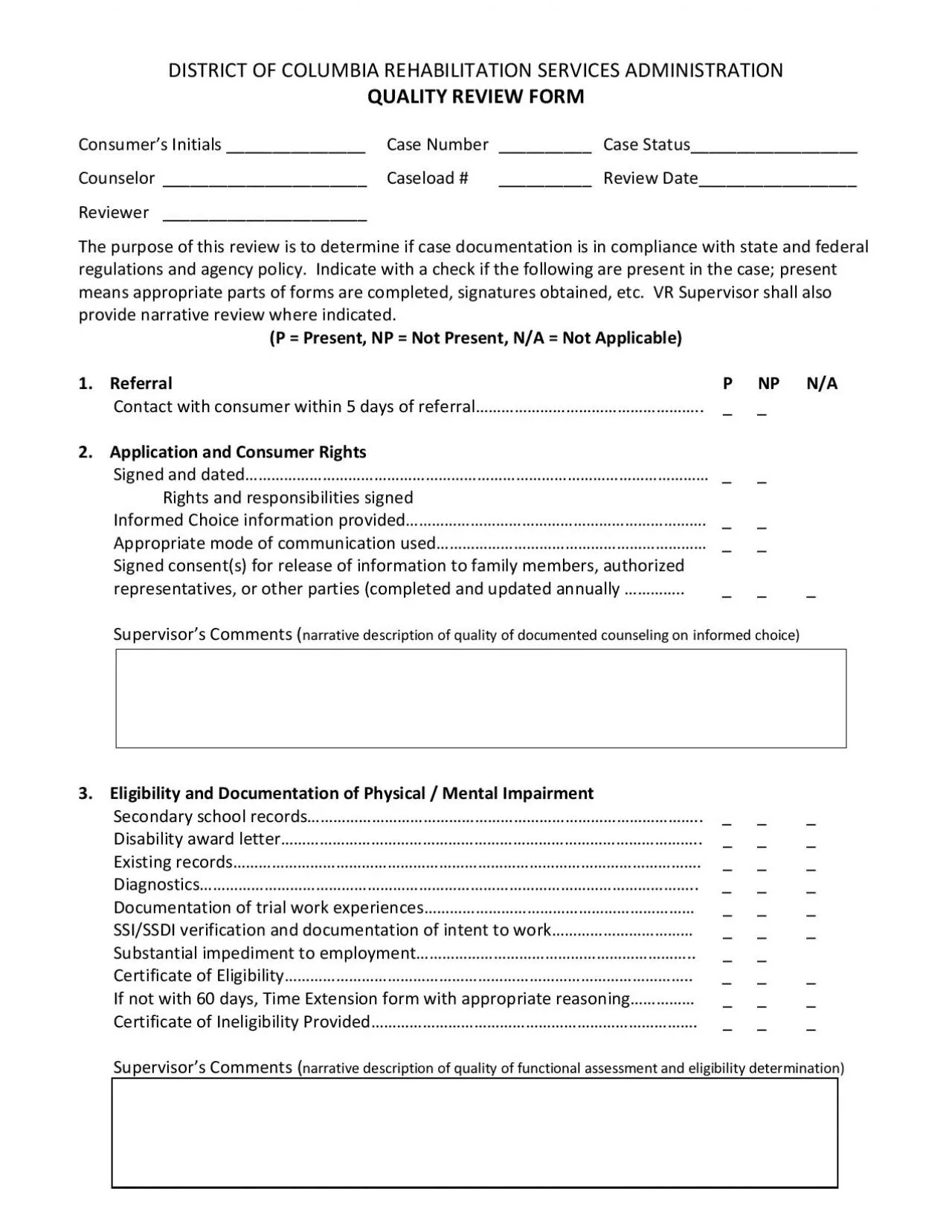 PDF-DISTRICT OF COLUMBIA REHABILITATION SERVICES ADMINISTRATIONQUALITYREVI