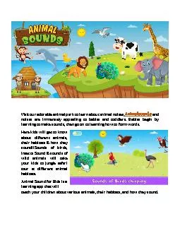 Animal Sound for kids learning