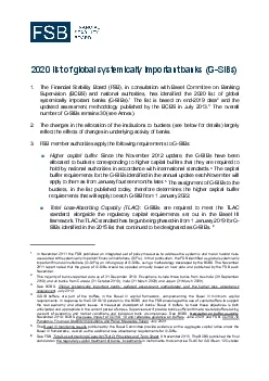 2020 list of global systemically important banks GSIBsThe Financial St