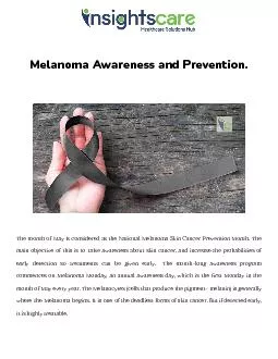 Melanoma Awareness and Prevention.