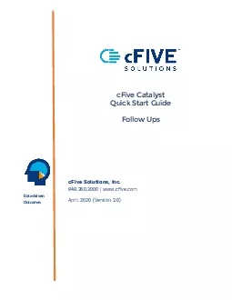 cFive Solutions Inc9492603000  wwwcfivecomApril2020Version 2cFive Cata