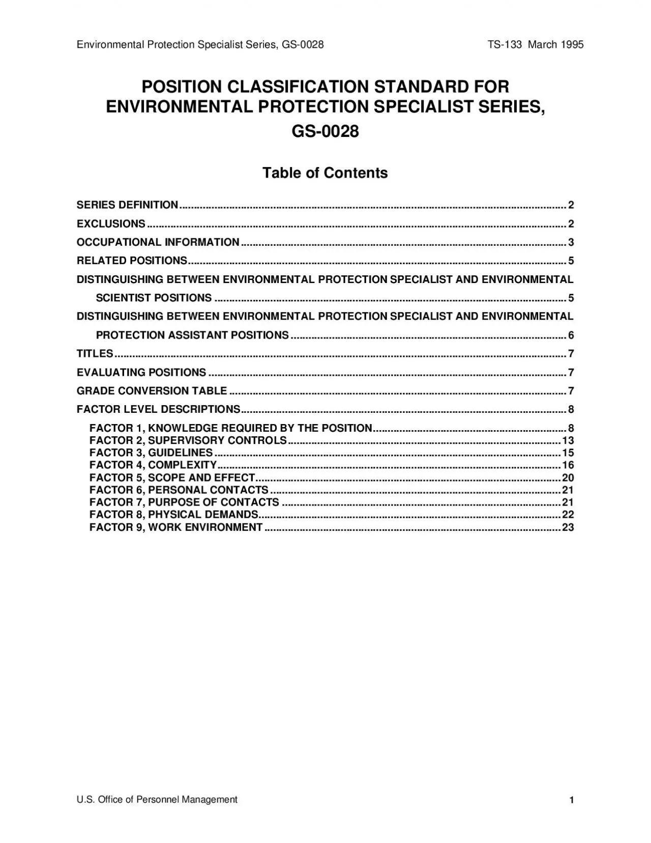 PDF-Environmental Protection Specialist Series GS0028