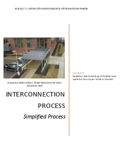 DISTRIBUTED ENERGY RESOURCES INTERCONNECTION PROCESS
