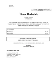 Fierce Herbicide HWWDEOHUDQXOHV  FOR CONTROL ANDOR SUP