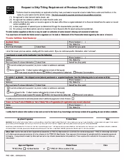 PWD 1238 150 A0900 0610  of Previous Owners PWD 1238 This form should