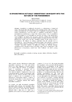 et al 2002 HUBBARD et alIKOLIet al 2007a Thus the sensory or perceptua