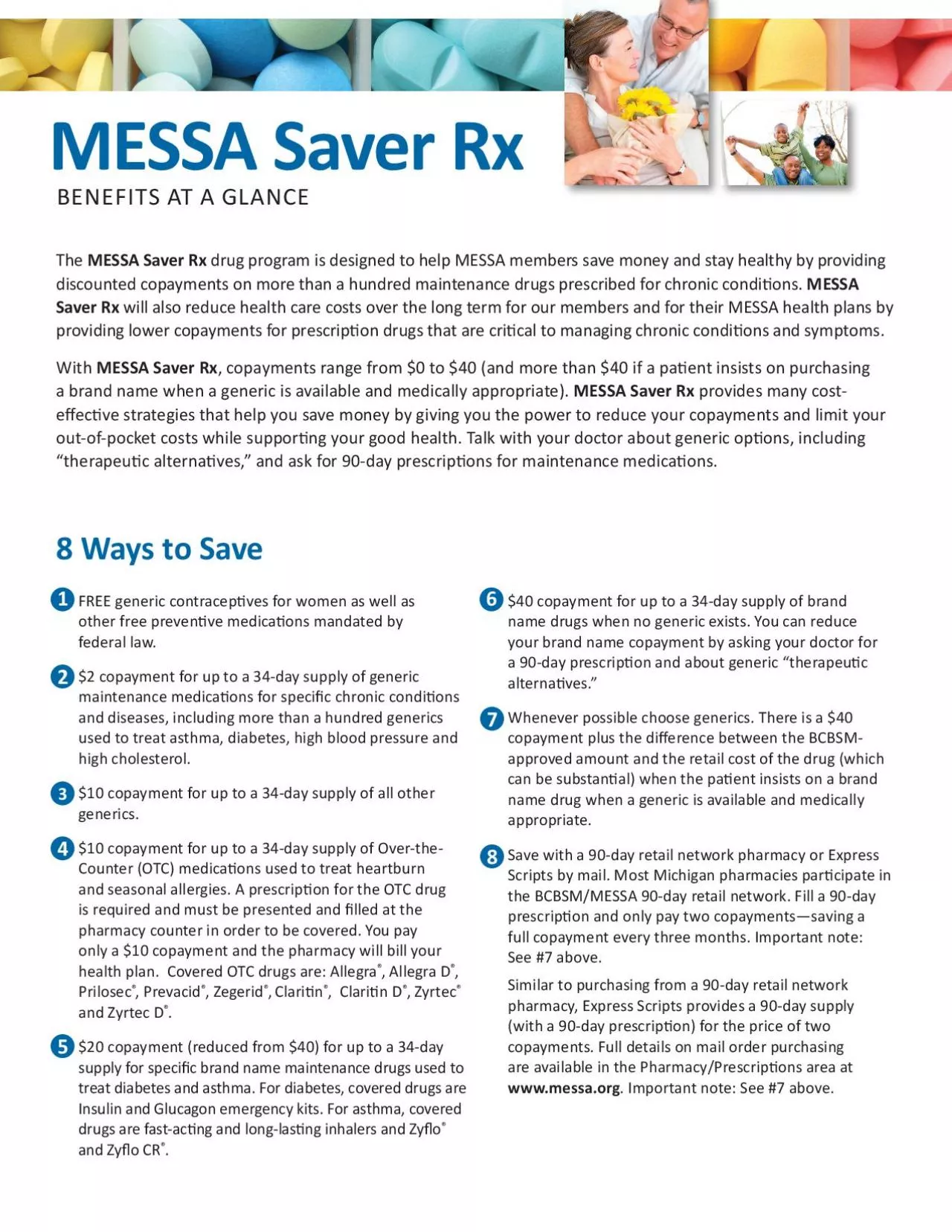 PDF-MESSA Saver RxBENEFITS AT A GLANCEFREE generic contracepx00740069ves f