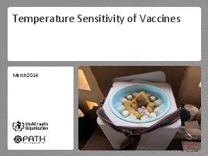 Temperature Sensitivity of VaccinesMarch 2014